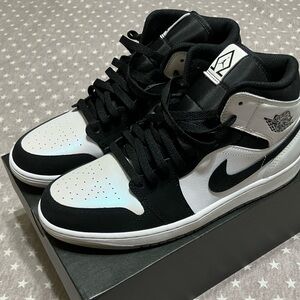 Jordan 1 Diamond Mid SE Retro Men’s 10.5 Black White NIB Authentic OG Rare DS
